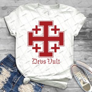Deus Vult Cross - Red - - Gift Idea Shirt For Men Tee For Women Classic Retro Vintage Graphic T-Shirt