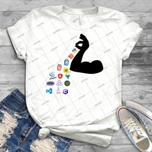 Developer Salt Bae-All Programming Stickers In One Design - Best Unisex Trending Handmade T-shirt Gift Idea For Men T-shirt For Woman