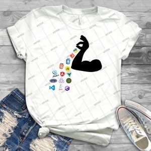 Developer Salt Bae-All Programming Stickers In One Design - Gift Idea Shirt For Men Tee For Women Classic Retro Vintage Graphic T-Shirt