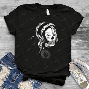 Devil S Rose Black And White 64 - Vintage Mens Shirt Tshirt For Women Classic Handmade Shirt Retro Graphic Tee