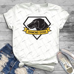 Diamanthunde - Mgsv - - Vintage Men's Shirt Tshirt For Women Classic Handmade Shirt Retro Graphic Tee