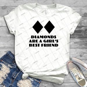 Diamonds Are A Girl S Best Friend - Gift Idea Shirt For Men Tee For Women Classic Retro Vintage Graphic T-Shirt