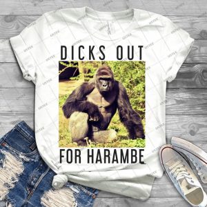 Dicks Out For Harambe - Best Unisex Trending Handmade T-shirt Gift Idea For Men T-shirt For Woman