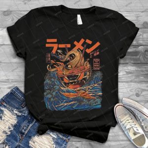 Die Groen Ramen Vor Kanagawa - Vintage Mens Shirt Tshirt For Women Classic Handmade Shirt Retro Graphic Tee