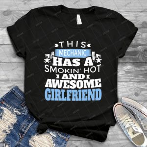 Diese Mechanic Hat Eine Rauchende QuotHeie Und Fantastische Girlfriend 80 - Vintage Mens Shirt Tshirt For Women Classic Handmade Shirt Retro Graphic Tee