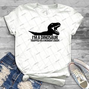 Dinosaur On The Inside - For The Ladies - - Gift Idea Shirt For Men Tee For Women Classic Retro Vintage Graphic T-Shirt
