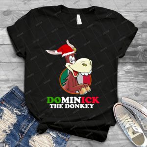 Divertido Italiano Dominick The Christmas Donkey Tee Shirt - Vintage Mens Shirt Tshirt For Women Classic Handmade Shirt Retro Graphic Tee