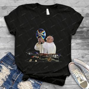 Dj Earth Pope Francis Edm Holy Father 63 - Vintage Mens Shirt Tshirt For Women Classic Handmade Shirt Retro Graphic Tee