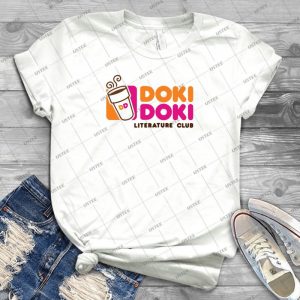 Doki Doki Literature Club X Dunkin Donuts - Gift Idea Shirt For Men Tee For Women Classic Retro Vintage Graphic T-Shirt