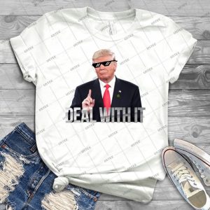 Donald Trump-Deal With It - Gift Idea Shirt For Men Tee For Women Classic Retro Vintage Graphic T-Shirt