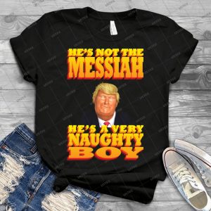 Donald Trump-He S A Very Naughty Boy - Gift Idea Shirt For Men Tee For Women Classic Retro Vintage Graphic T-Shirt