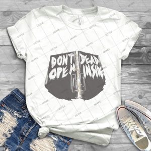 Dont Open, Dead Inside  44 - Vintage Men's Shirt Tshirt For Women Classic Handmade Shirt Retro Graphic Tee