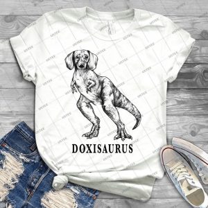 Doxisaurus, Dachshund + Tyrannosaurus Rex Hybrid Animal - Best Unisex Trending Handmade T-shirt Gift Idea For Men T-shirt For Woman