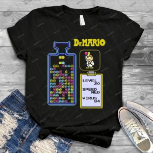 Dr-Mario Nes - Vintage Mens Shirt Tshirt For Women Classic Handmade Shirt Retro Graphic Tee