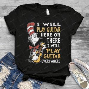 Dr Seuss Guitar Lovers - Gift Idea Shirt For Men Tee For Women Classic Retro Vintage Graphic T-Shirt