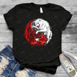 Dragon And Wolf - Best Unisex Trending Handmade T-shirt Gift Idea For Men T-shirt For Woman