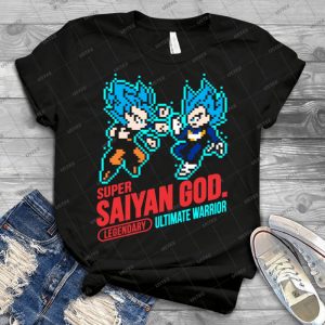 Dragon Ball Super-8-Bit Super Saiyan - Gift Idea Shirt For Men Tee For Women Classic Retro Vintage Graphic T-Shirt