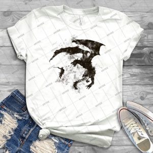 Dragonfight-Cooltexture B&W 29 - Vintage Men's Shirt Tshirt For Women Classic Handmade Shirt Retro Graphic Tee