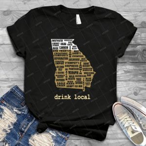 Drink Local-Georgia Beer Shirt - Gift Idea Shirt For Men Tee For Women Classic Retro Vintage Graphic T-Shirt
