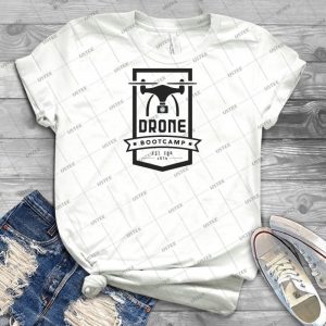 Drone Bootcamp Shield Version - Vintage Men's Shirt Tshirt For Women Classic Handmade Shirt Retro Graphic Tee