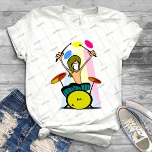 Drummer Cartoon - Gift Idea Shirt For Men Tee For Women Classic Retro Vintage Graphic T-Shirt