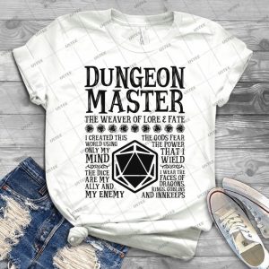 Dungeon Master The Weaver Of Lore  Fate-Dungeons  Dragons - Black Text - - Gift Idea Shirt For Men Tee For Women Classic Retro Vintage Graphic T-Shirt