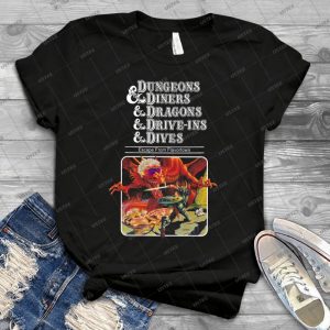 Dungeons Amp Diners Amp Dragons Amp Drive-Ins Amp Dives- Slightly Larger Image 23 - Vintage Mens Shirt Tshirt For Women Classic Handmade Shirt Retro Graphic Tee