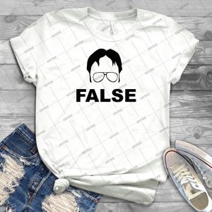 Dwight Schrute False - Gift Idea Shirt For Men Tee For Women Classic Retro Vintage Graphic T-Shirt