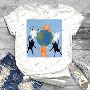 Earth Day Cats 98 - Trending Shirt For Women Vintage Retro Tee For Men Kid's T-Shirt Handmade Shirt