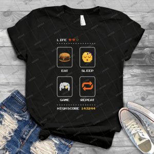 Eat Sleep Game Repeat 19 - Best Unisex Trending Handmade T-shirt Gift Idea For Men T-shirt For Woman