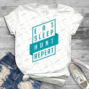 Eat Sleep Hunt Repeat Monster Hunter World 8 - Trending Shirt For Women Vintage Retro Tee For Men Kid's T-Shirt Handmade Shirt