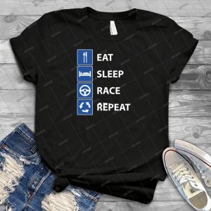 Eat Sleep Race Repeat 86 - Best Unisex Trending Handmade T-shirt Gift Idea For Men T-shirt For Woman