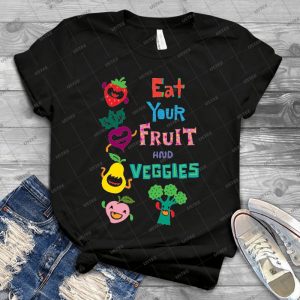 Eat Your Fruit And Veggies 77 - Vintage Mens Shirt Tshirt For Women Classic Handmade Shirt Retro Graphic Tee