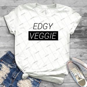 Edgy Veggie - Vintage Men's Shirt Tshirt For Women Classic Handmade Shirt Retro Graphic Tee