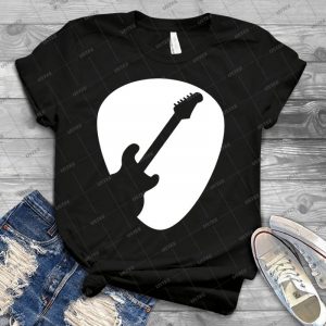 Electric Guitar Pick T Shirt - Vintage Men's Shirt Tshirt For Women Classic Handmade Shirt Retro Graphic Tee