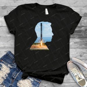 Elon Musk Rocket Landing Silhouette - Best Unisex Trending Handmade T-shirt Gift Idea For Men T-shirt For Woman