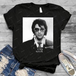Elvis-Mug Shot - Gift Idea Shirt For Men Tee For Women Classic Retro Vintage Graphic T-Shirt