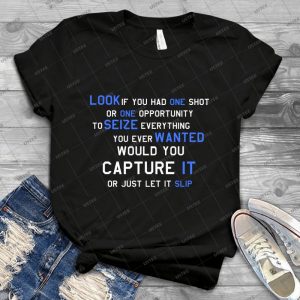 Eminem Motivationnal Shirt White&Blue - Gift Idea Shirt For Men Tee For Women Classic Retro Vintage Graphic T-Shirt