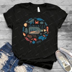 Emmenez-moi Ă  La Mer 72 - Vintage Men's Shirt Tshirt For Women Classic Handmade Shirt Retro Graphic Tee