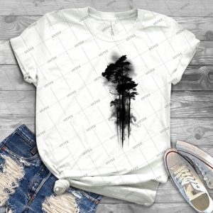 Enchanted Forest 13 - Vintage Men's Shirt Tshirt For Women Classic Handmade Shirt Retro Graphic Tee