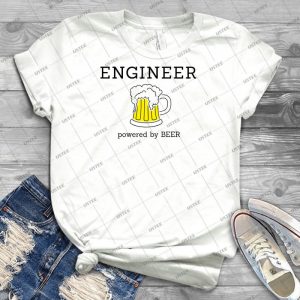 Engineer - Powered By Beer - 18 - Trending Shirt For Women Vintage Retro Tee For Men Kid's T-Shirt Handmade Shirt