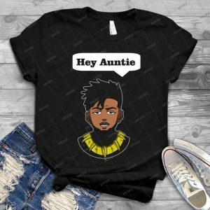 Erik Killmonger Hey Auntie T-shirt 69 - Vintage Men's Shirt Tshirt For Women Classic Handmade Shirt Retro Graphic Tee