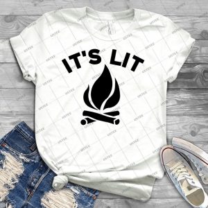 Es Ist Beleuchtet-Lagerfeuercamping - Vintage Men's Shirt Tshirt For Women Classic Handmade Shirt Retro Graphic Tee