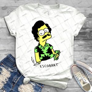Escobart - Vintage Men's Shirt Tshirt For Women Classic Handmade Shirt Retro Graphic Tee