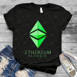 Ethereum Classic Simple - Green Metal - - Vintage Men's Shirt Tshirt For Women Classic Handmade Shirt Retro Graphic Tee