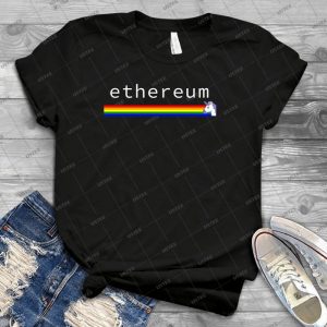 Ethereum Unicorn-rainbow - Vintage Men's Shirt Tshirt For Women Classic Handmade Shirt Retro Graphic Tee