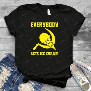 Everybody Gets Ice Cream-Yellow - Best Unisex Trending Handmade T-shirt Gift Idea For Men T-shirt For Woman