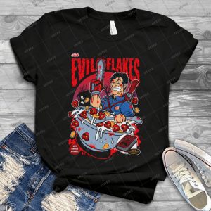 Evil Flakes 47 - Vintage Men's Shirt Tshirt For Women Classic Handmade Shirt Retro Graphic Tee