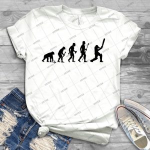Evolution Of Man And Cricket - Best Unisex Trending Handmade T-shirt Gift Idea For Men T-shirt For Woman