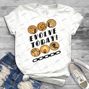 Evolve Today - Clean - - Vintage Men's Shirt Tshirt For Women Classic Handmade Shirt Retro Graphic Tee